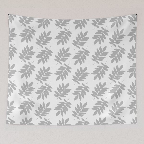 Item preview, Elder Leaf Pattern Gray on White designed and sold by NataliePaskell.