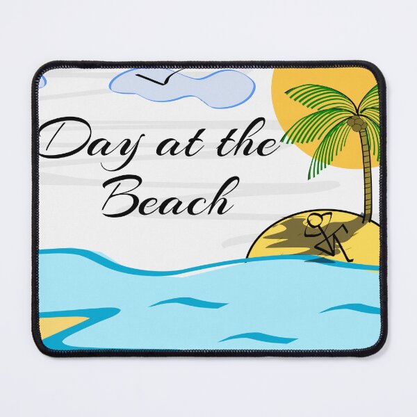Item preview, Day at the Beach Tropical Island Solitude Minimalist Art designed and sold by PixelWaveBD.