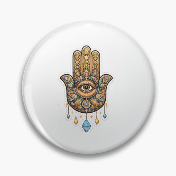 Item preview, Boho Hamsa Hand Evil Eye Protection Mandala Art designed and sold by JunnuCreations.
