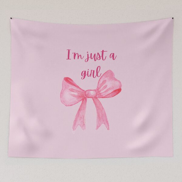 Item preview, I'm Just a Girl – Cute Pink Bow Feminine Aesthetic Design designed and sold by Artsy Corner.