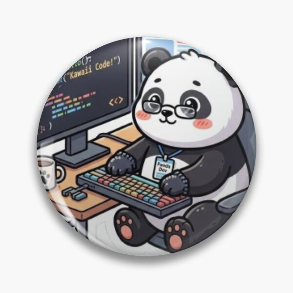 Item preview, Cute Panda Coding Sticker – Programmer Panda Kawaii Laptop designed and sold by sameunique.