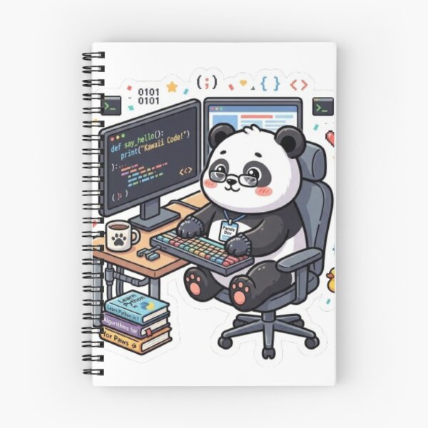 Item preview, Cute Panda Coding Sticker – Programmer Panda Kawaii Laptop designed and sold by sameunique.