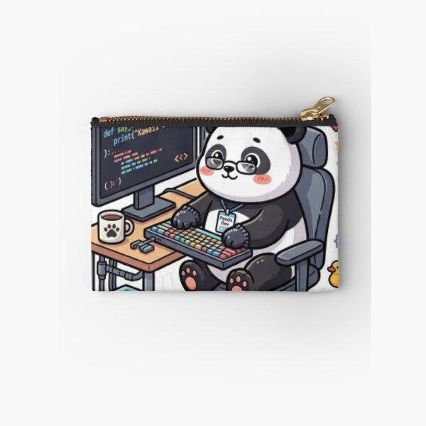 Item preview, Cute Panda Coding Sticker – Programmer Panda Kawaii Laptop designed and sold by sameunique.