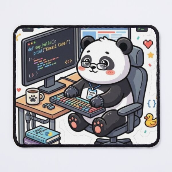 Item preview, Cute Panda Coding Sticker – Programmer Panda Kawaii Laptop designed and sold by sameunique.