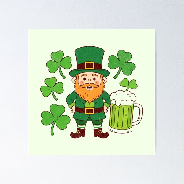 Item preview, Whimsical Leprechaun Shamrock Beer Bash designed and sold by zzz888.