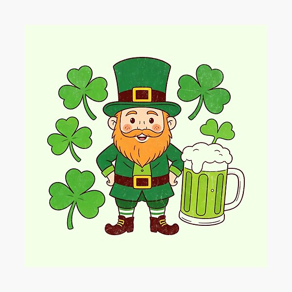 Item preview, Whimsical Leprechaun Shamrock Beer Bash designed and sold by zzz888.