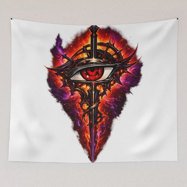 Item preview, Crimson Demon Eye Sword – Dark Gothic Fantasy Emblem designed and sold by Monbalc.