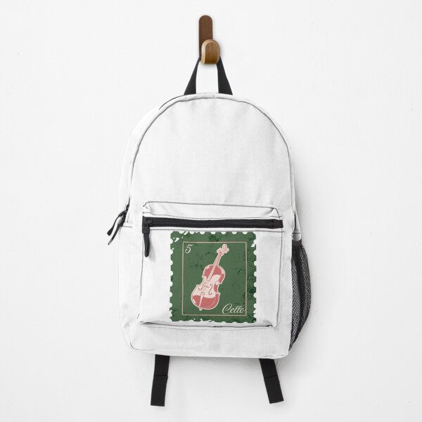 Item preview, Cello player stamp in green and red designed and sold by serenebookworm.
