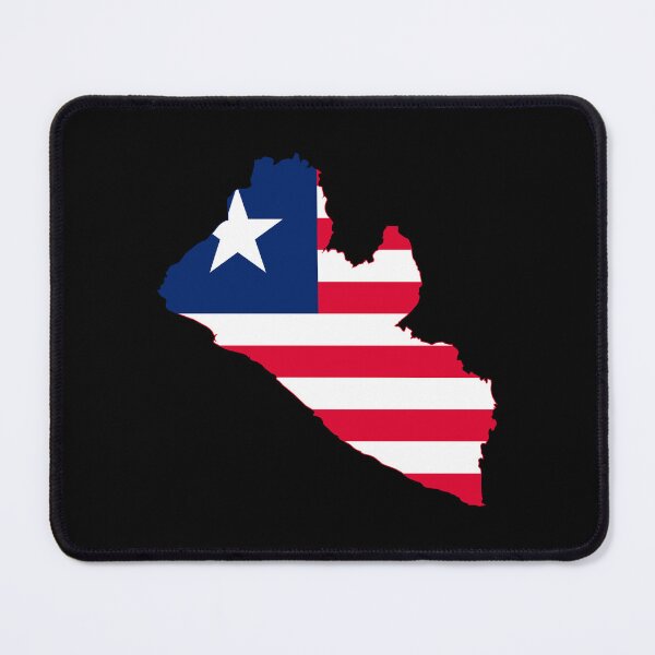 Item preview, Flag Map of Liberia designed and sold by DreamBrushy.