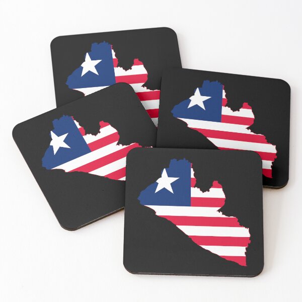 Item preview, Flag Map of Liberia designed and sold by DreamBrushy.