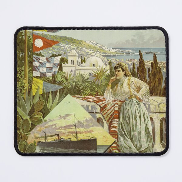 Item preview, Vintage French Algeria Travel Poster Maritime Belle Epoque designed and sold by TheSoulOfArt.
