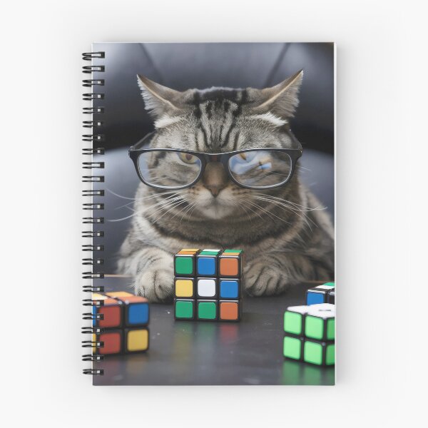 Item preview, Cat with a Rubik's Cube. designed and sold by MyHappyArtShop.