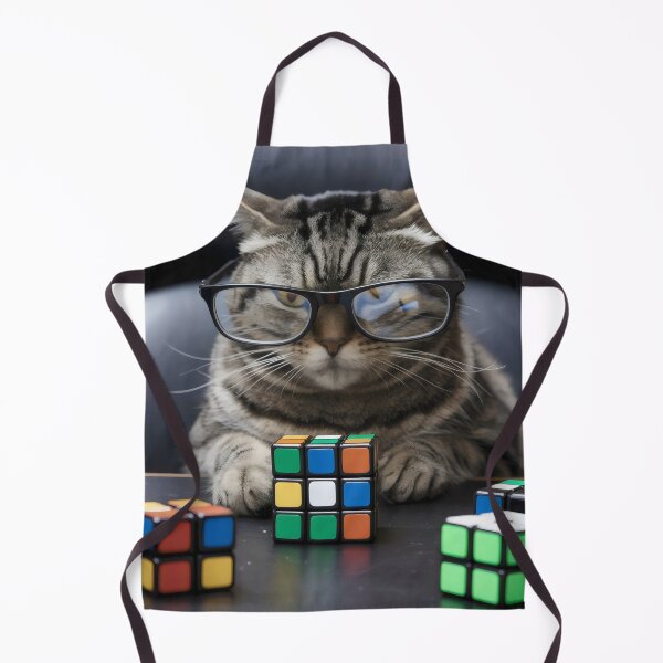 Item preview, Cat with a Rubik's Cube. designed and sold by MyHappyArtShop.