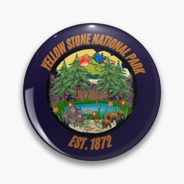 Artikelvorschau, Vintage-Aufkleber mit Wildtiermotiven aus dem Yellowstone-Nationalpark – Retro-Edition von 1872 entworfen und verkauft von The Urban Explorer.