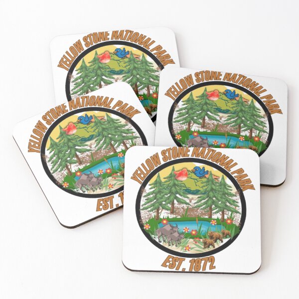 Item preview, Vintage Yellowstone National Park Wildlife Sticker - Retro 1872 Edition designed and sold by The Urban Explorer.