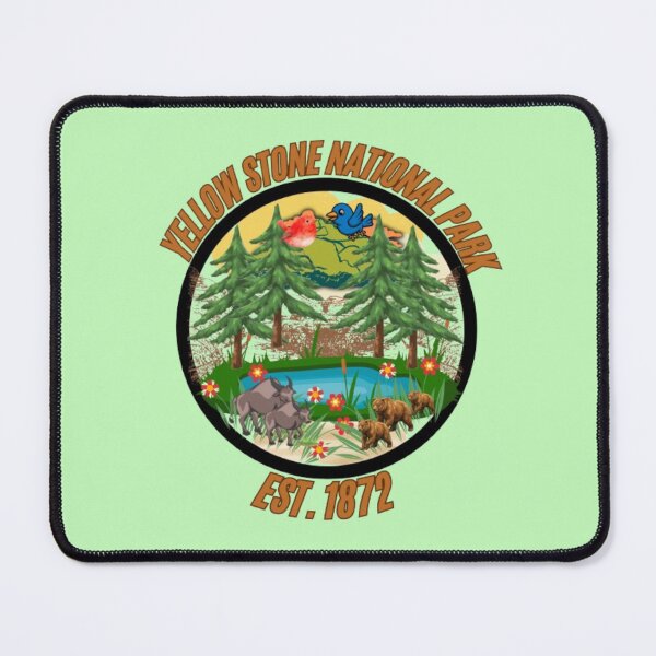Item preview, Vintage Yellowstone National Park Wildlife Sticker - Retro 1872 Edition designed and sold by The Urban Explorer.
