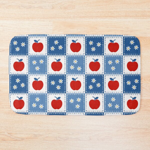 Item preview, Apple Patchwork Seamless Pattern, Cottagecore Apple Quilt Pattern, Farmhouse Kitchen Digital Paper, Red Apple Floral Quilt Blocks, Country Fabric Textile Pattern designed and sold by FRH Design ⭐⭐⭐⭐⭐.