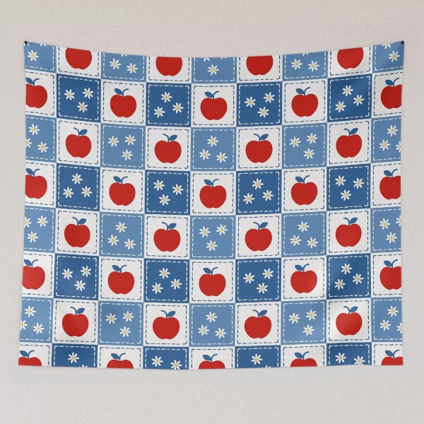 Item preview, Apple Patchwork Seamless Pattern, Cottagecore Apple Quilt Pattern, Farmhouse Kitchen Digital Paper, Red Apple Floral Quilt Blocks, Country Fabric Textile Pattern designed and sold by FRH Design ⭐⭐⭐⭐⭐.