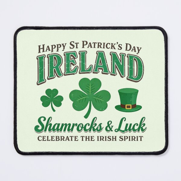 Item preview, Shamrock Luck Ireland Celebrate Spirit Typography designed and sold by zzz888.
