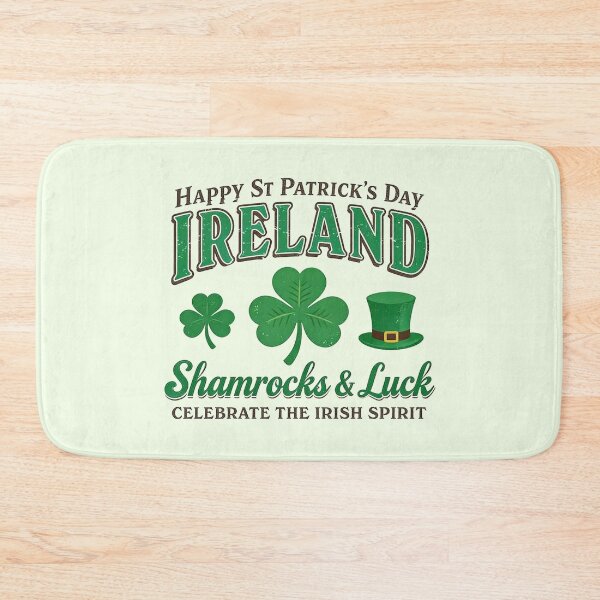 Item preview, Shamrock Luck Ireland Celebrate Spirit Typography designed and sold by zzz888.
