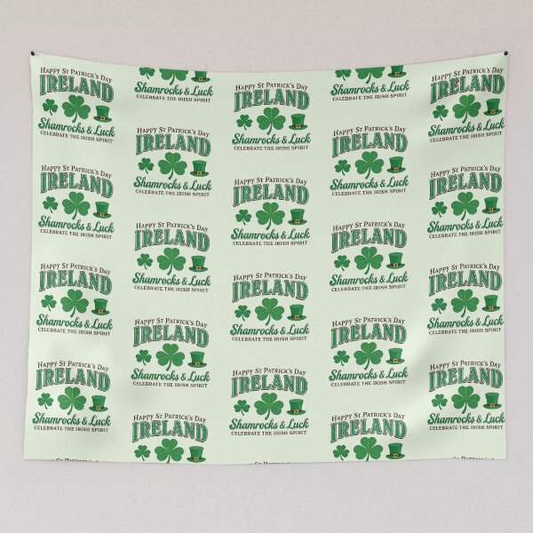 Item preview, Shamrock Luck Ireland Celebrate Spirit Typography designed and sold by zzz888.