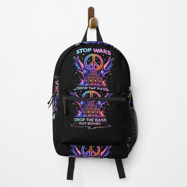 Item preview, Stop Wars Drop the Bass – Anti War Rave Peace Sign designed and sold by leyfinder.