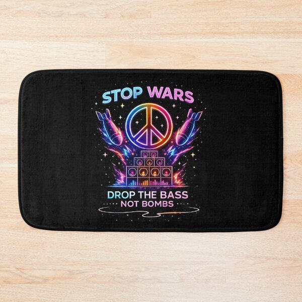 Item preview, Stop Wars Drop the Bass – Anti War Rave Peace Sign designed and sold by leyfinder.