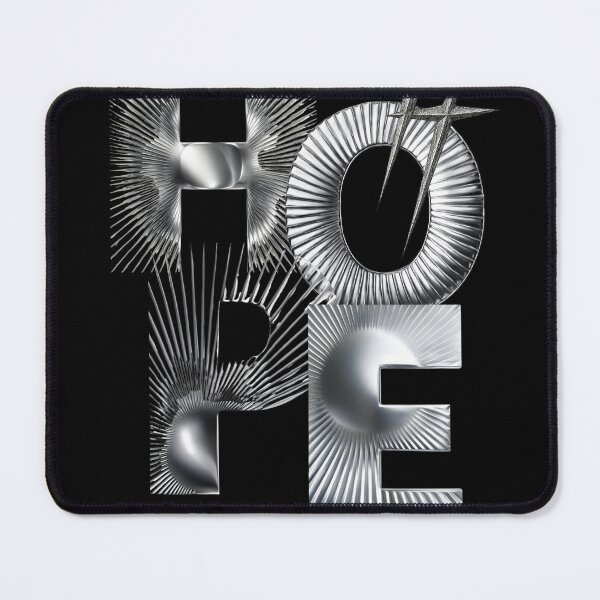 Item preview, HOPE Silver 3D Typography Poster – Minimalist Motivational Word Art designed and sold by HIGHSQUARE.