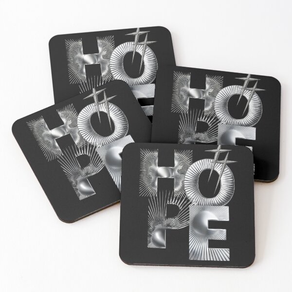 Item preview, HOPE Silver 3D Typography Poster – Minimalist Motivational Word Art designed and sold by HIGHSQUARE.