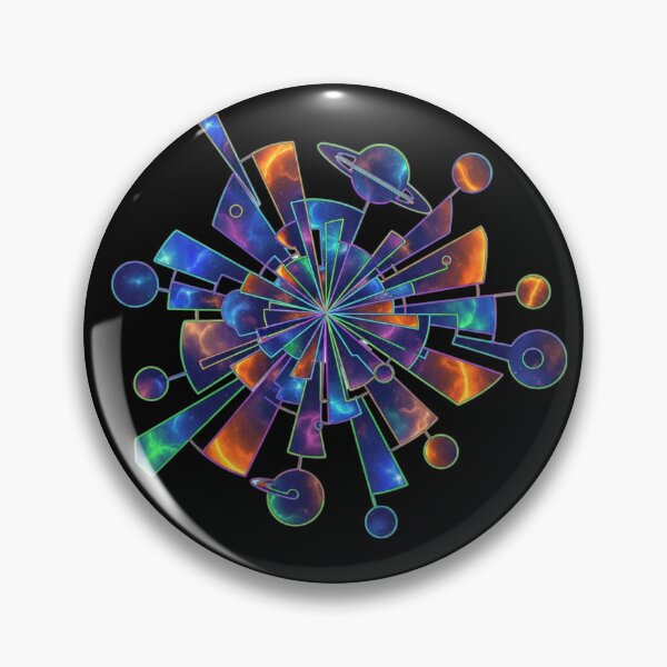 Item preview, Space Galaxy Burst - Geometric Saturn Nebula" designed and sold by Dzblack.