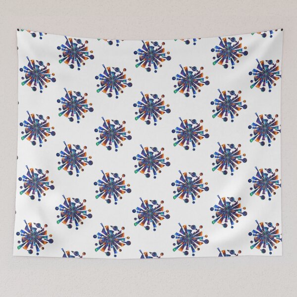 Item preview, Space Galaxy Burst - Geometric Saturn Nebula" designed and sold by Dzblack.