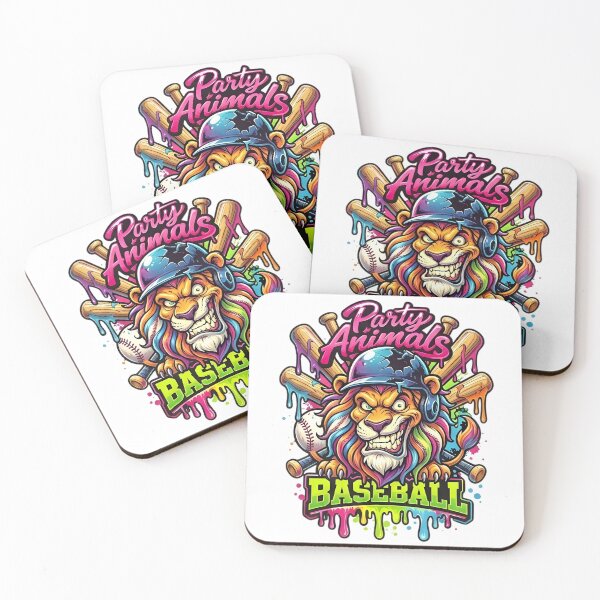 Item preview, Party Animals Baseball | Funny lion Sports designed and sold by MyTeeSh.