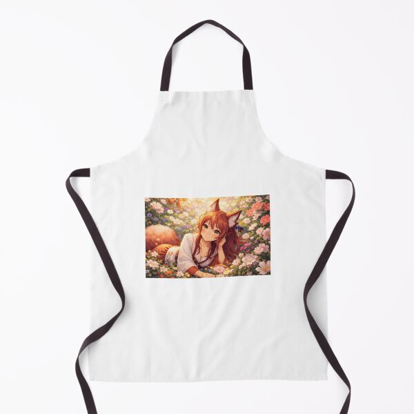 Item preview, Cute Fox Girl Relaxing in a Blooming Flower Garden – Anime Art designed and sold by Anshugoyal.