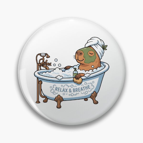 Item preview, Capybara in a Bathtub with a Face Mask designed and sold by Kvarny.