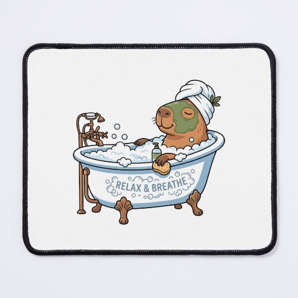 Item preview, Capybara in a Bathtub with a Face Mask designed and sold by Kvarny.