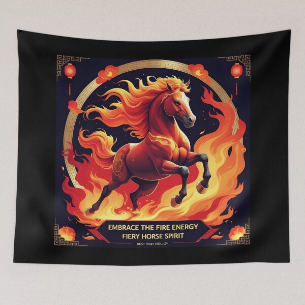 Item preview, Copy of Fiery Zodiac Horse - Embrace the Fire Energy Chinese Astrology designed and sold by nuwanari.