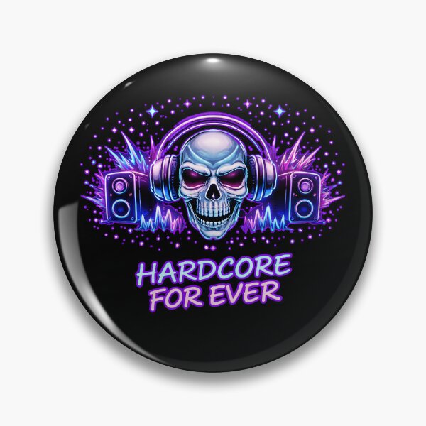 Item preview, Hardcore For Ever – Neon Skull Headphones & Speakers designed and sold by leyfinder.