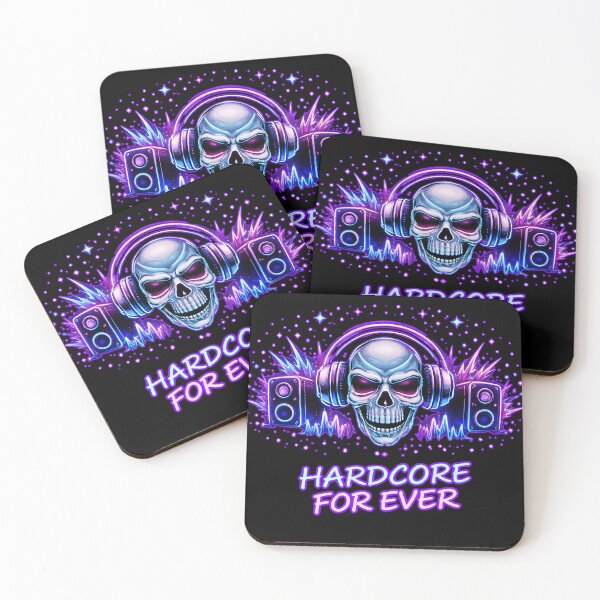 Item preview, Hardcore For Ever – Neon Skull Headphones & Speakers designed and sold by leyfinder.