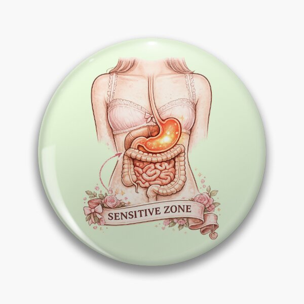 Item preview, Sensitive Stomach Gluten Free Design – Coeliac Digestive Awareness Floral Illustration – Gluten Free Body Positivity Cute Bra Art Sticker T Shirt designed and sold by My Gluten Free Life UK.