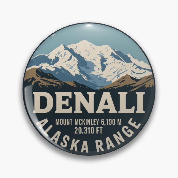 Item preview, Denali Alaska Vintage Mountain Badge designed and sold by Digital Art Works  Hub.