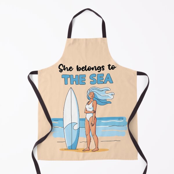 Item preview, She Belongs to the Sea – Surfer Girl on the Beach designed and sold by Sea Gem.