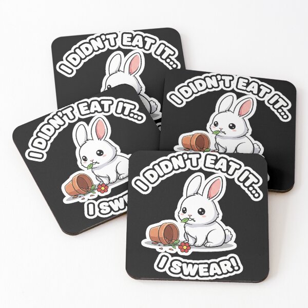 Item preview, Bunny Rabbit - I Did Not Eat It I Swear Kawaii designed and sold by WAWERJ STUDIO.