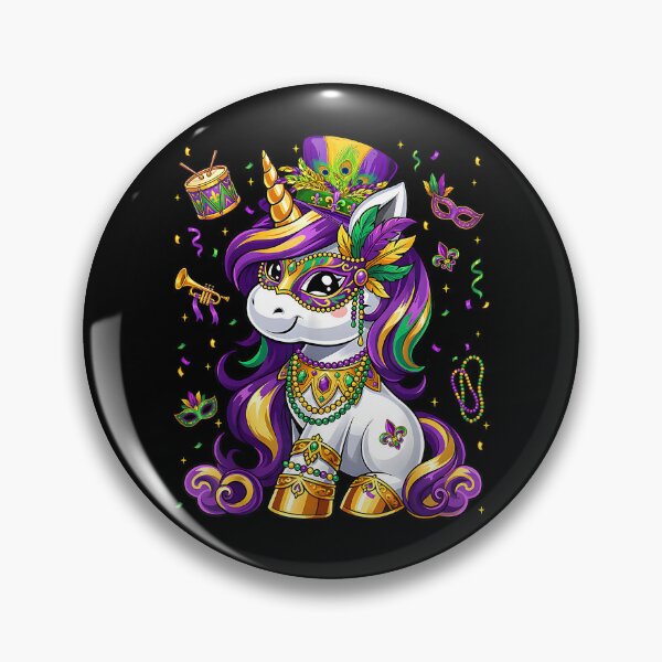 Item preview, Cute Mardi Gras Princess Unicorn Bead Women Girl Kid Toddler designed and sold by Boutkimaewab.