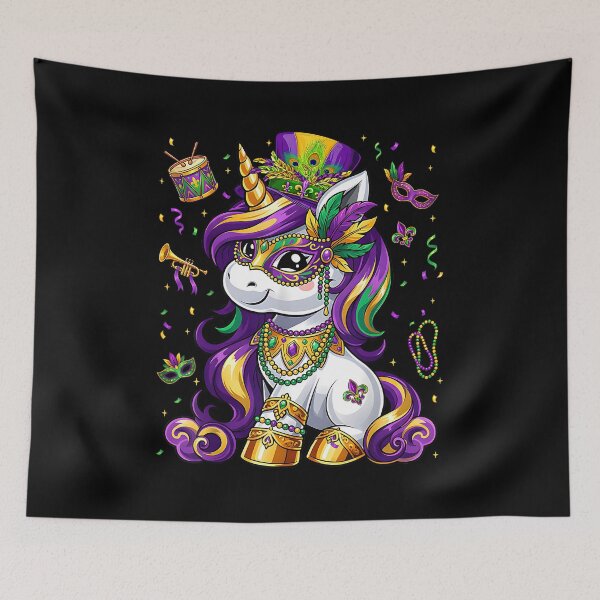 Item preview, Cute Mardi Gras Princess Unicorn Bead Women Girl Kid Toddler designed and sold by Boutkimaewab.