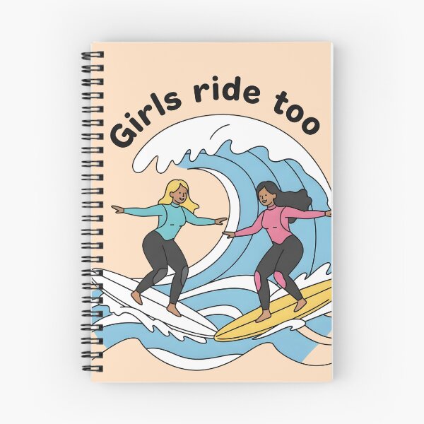 Item preview, Girls Ride Too – Two Female Surfers Riding Waves designed and sold by Sea Gem.