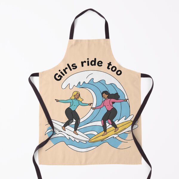 Item preview, Girls Ride Too – Two Female Surfers Riding Waves designed and sold by Sea Gem.