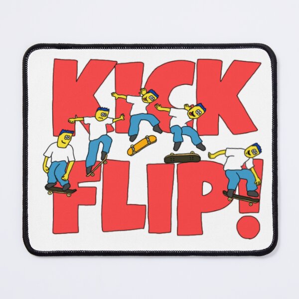 Item preview, Kickflip! – Funny Skateboard Cartoon Illustration designed and sold by kpeco.