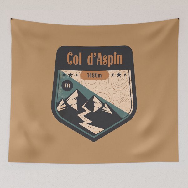 Item preview, Col d'Aspin Pyrenees Road Badge designed and sold by CynthiaGraphics.