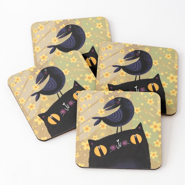 Item preview, Black Cat and Raven Spring designed and sold by poket.piktures.