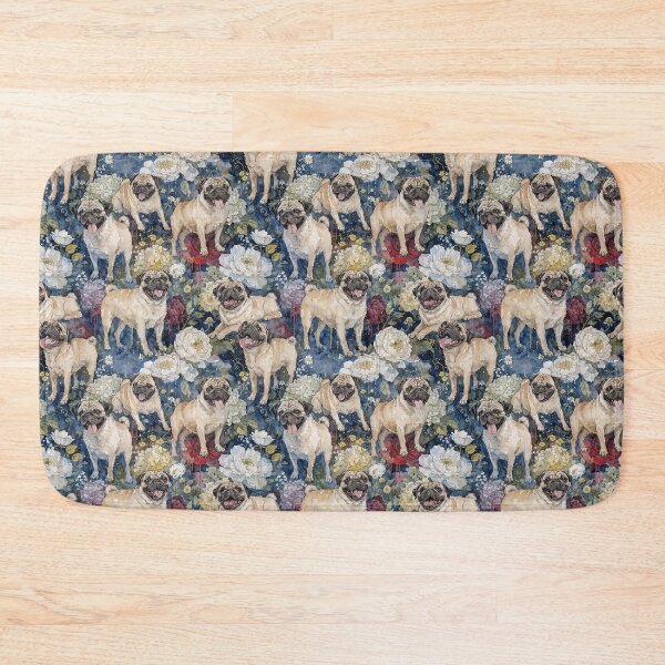 Item preview, Pug Dogs Floral Pattern Throw Blanket, Phone Case designed and sold by candiscamera.